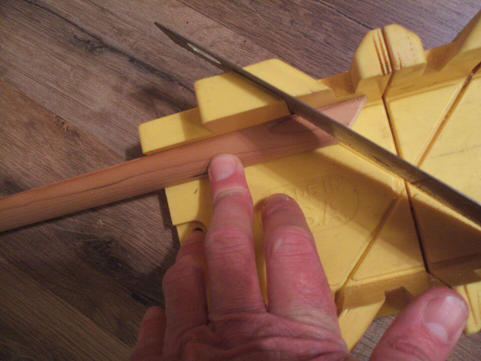 cutting molding angle in miter box - Home Improvement DIY Tips for Quarter Round Molding